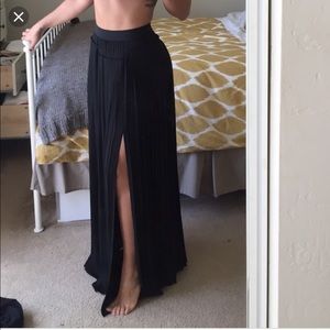 Dillon Pleated Paneled Maxi Skirt